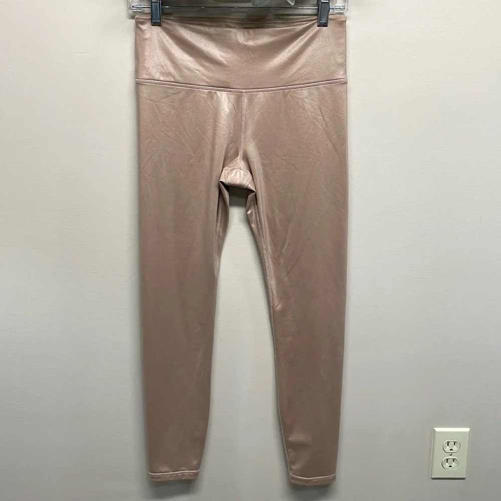 NWOT Athleta Elation Shimmer Tight Leggings Powervita Blush Pink S